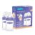 Set biberon cu tetina din silicon cu flux lent 0 luni+, 2 x 160ml, Lansinoh